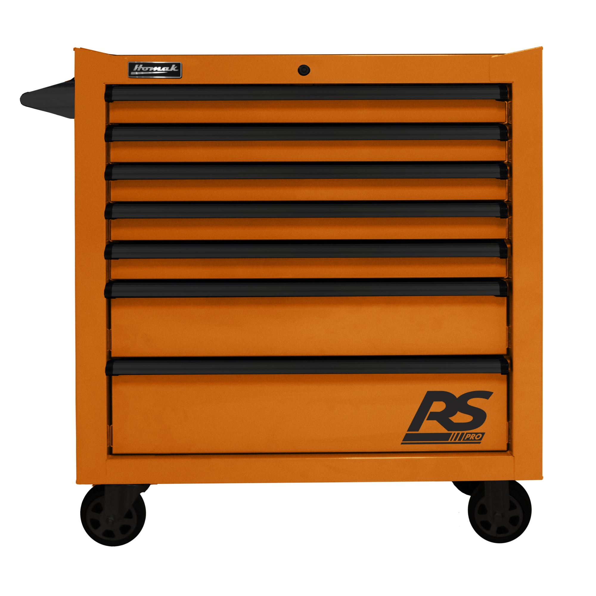 Homak RS Pro, 36in. 7 Drawer Rolling Cabinet Cart, Width 39in. x 36in., Model# OG04036070